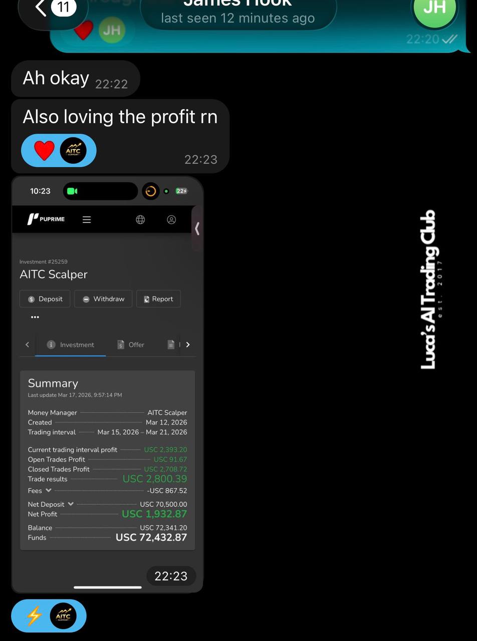 Live AITC Scalper PAMM with $1,932 net profit